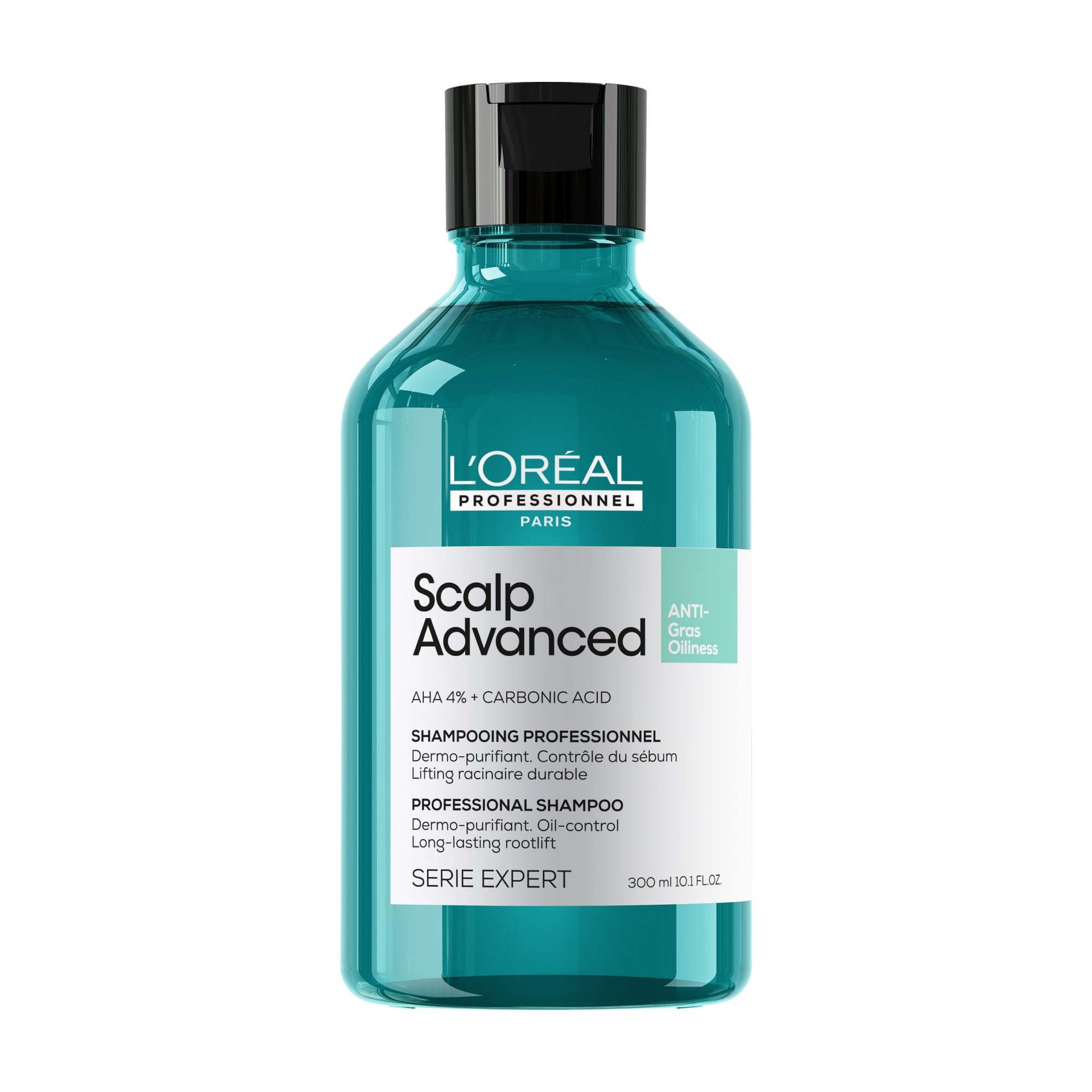 A product shot of the LOreal Professionnel Scalp Advanced shampoo 