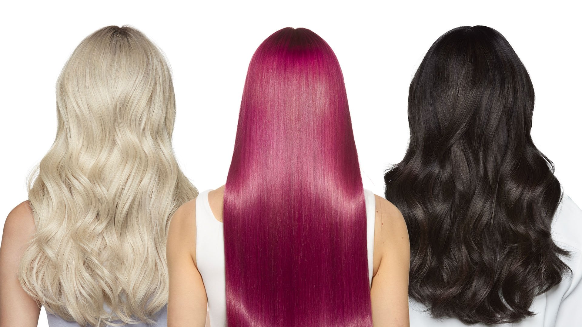 Women with blonde, red and dark hair