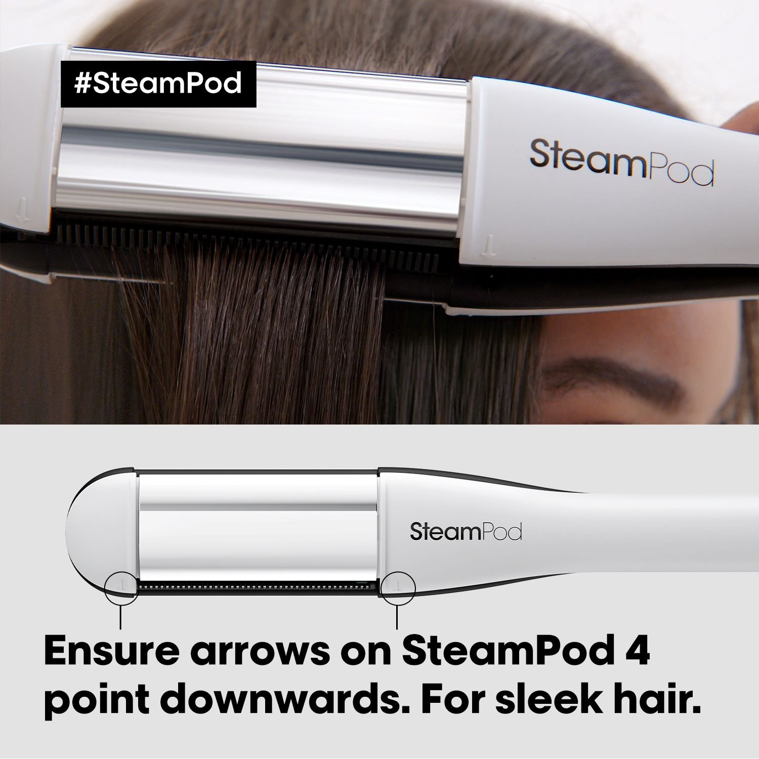 Pod hair straighteners top